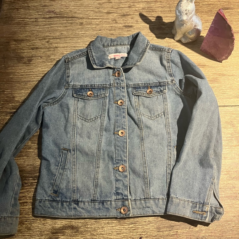 Kids Denim Jacket (unicorn in the back)